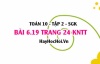 Bài 6.19 trang 24 Toán 10 tập 2 Kết nối tri thức: Bất phương trình bậc 2
